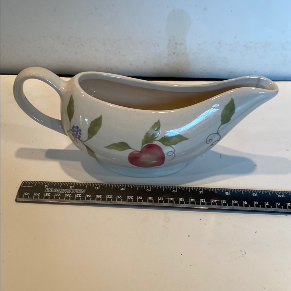 Vintage Four Star Stoneware Gravy Boat